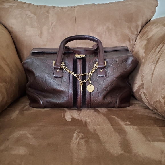 Authentic Brown Guccisima Gucci Boston Handbag - Picture 2 of 14